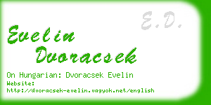 evelin dvoracsek business card